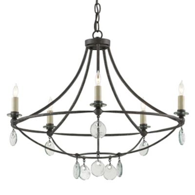 Currey & Company Novella Chandelier - Color: Black - Size: 25 - 9000-064