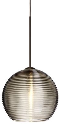 Besa Lighting Kristall 6 Mini Pendant Light - Color: Grey - Size: 1 light -