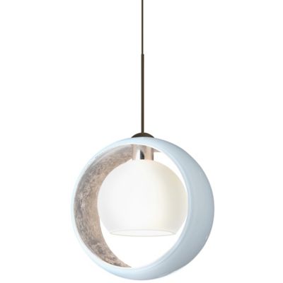 Besa Lighting Pogo Mini Pendant Light - Color: White - Size: 1 light - 1XT-