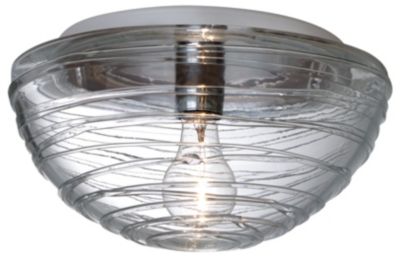 Besa Lighting Wave Flushmount Light - Color: Clear - Size: Small - 906261C