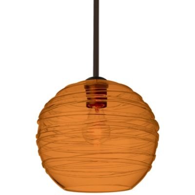 Besa Lighting Wave 10 Pendant Light - Color: Amber - Size: 1 light - 1KX-46