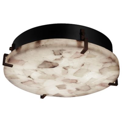 Justice Design Group Alabaster Rocks Clips Round Ceiling/Wall Light - Color