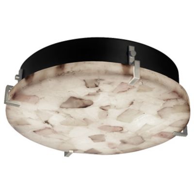 Justice Design Group Alabaster Rocks Clips Round Ceiling/Wall Light - Color