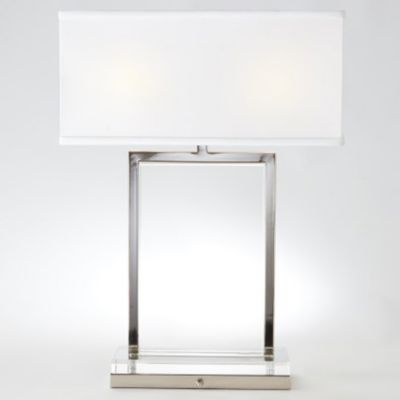 Global Views Crystal Slab Table Lamp - Color: White - Size: Standard - 8.81