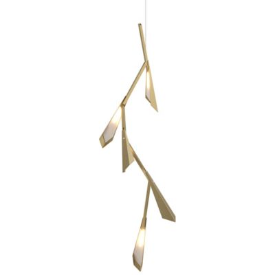 Hubbardton Forge Quill LED Pendant Light - Color: Brass - Size: 1 light - 1