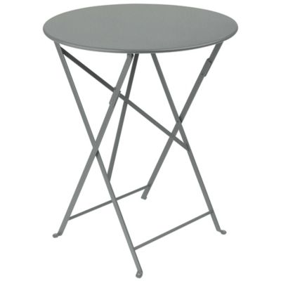 Fermob Bistro Round Folding Table - Color: Grey - Size: 24 - 0245C7