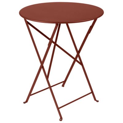 Fermob Bistro Round Folding Table - Color: Red - Size: 24 - 024520