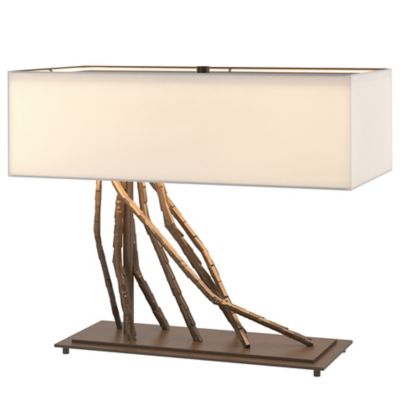 Hubbardton Forge Brindille Aluminum Table Lamp - Color: Bronze - Size: 2 li