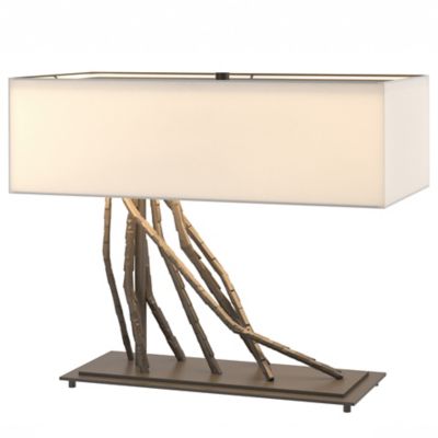 Hubbardton Forge Brindille Aluminum Table Lamp - Color: Grey - Size: 2 ligh