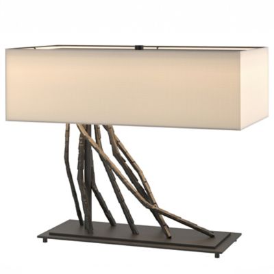 Hubbardton Forge Brindille Aluminum Table Lamp - Color: Black - Size: 2 lig