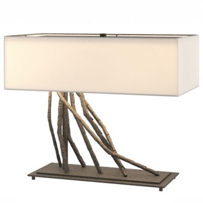 Hubbardton Forge Brindille Aluminum Table Lamp - Color: Silver - Size: 2 li