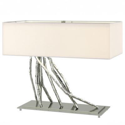 Hubbardton Forge Brindille Aluminum Table Lamp - Color: Silver - Size: 2 li