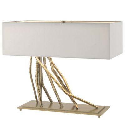 Hubbardton Forge Brindille Aluminum Table Lamp - Color: Brass - Size: 2 lig