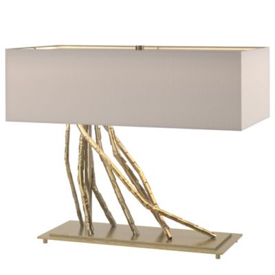 Hubbardton Forge Brindille Aluminum Table Lamp - Color: Brass - Size: 2 lig