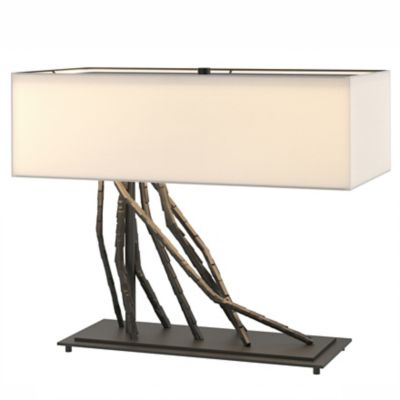 Hubbardton Forge Brindille Aluminum Table Lamp - Color: Black - Size: 2 lig