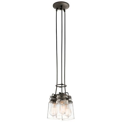 Kichler Brinley Multi-Light Pendant Light - Color: Clear - Size: 3 light - 