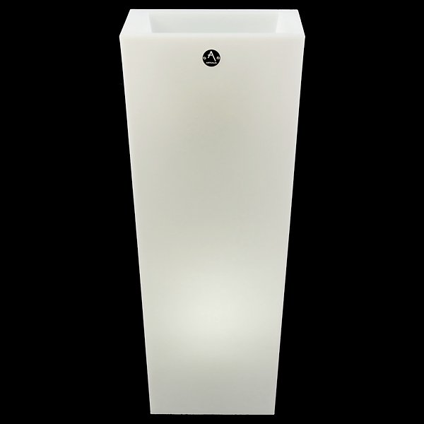 Artkalia Aix Squara LED Planter - Color: White - Size: Large - Aix Squara L