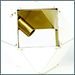 White Exterior / Satin Brass Interior
