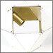 White Exterior / Satin Brass Interior