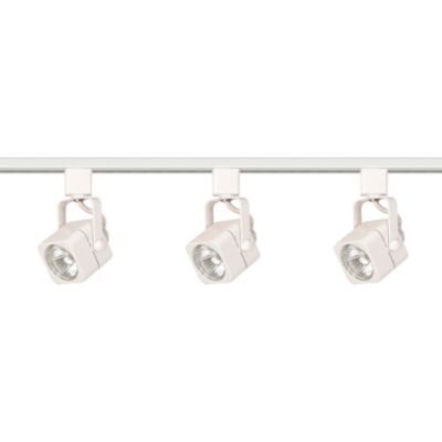 MR16 Square 3 Light Low Voltage Track Kit by Satco Lighting at