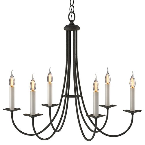 Simple Sweep Six Arms Chandelier (Natural Iron) - OPEN BOX