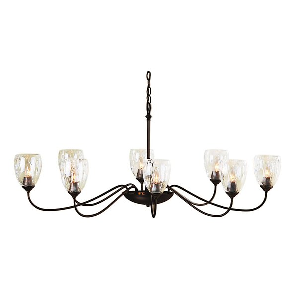 Oval Eight Arms Chandelier With Water Glass