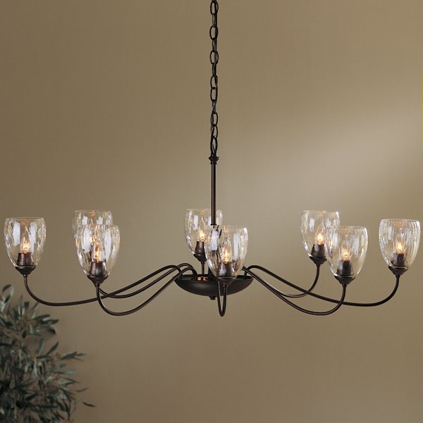 Oval Eight Arms Chandelier With Water Glass