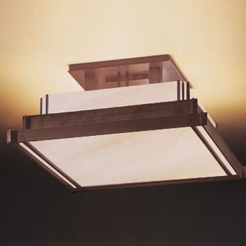 Steppe Semi-Flushmount With Art Glass - Small