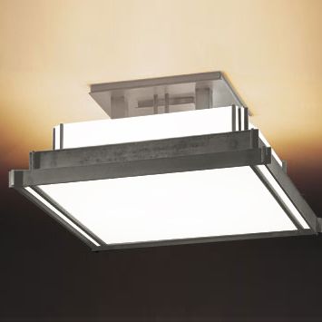 Steppe Semi-Flushmount With Art Glass - Small