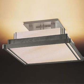 Steppe Semi-Flushmount With Art Glass - Small