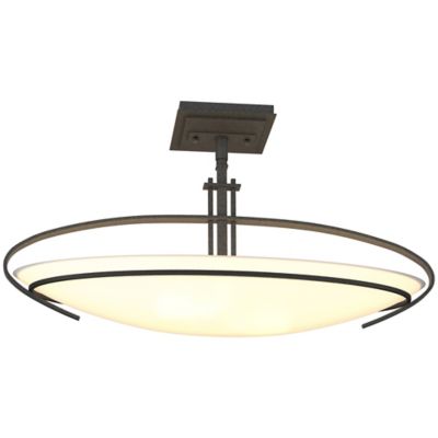 Modern Semi Flush Mount Lighting Black Ceiling Light Fixture LED