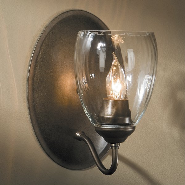 Simple Lines Single Wall Sconce with Water Glass