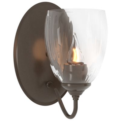 Simple Lines Single Wall Sconce with Water Glass