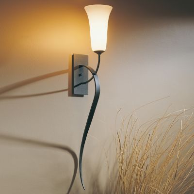 Sweeping Taper Wall Sconce With Glass