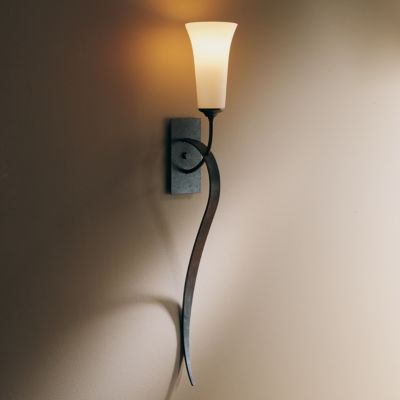 Sweeping Taper Wall Sconce With Glass