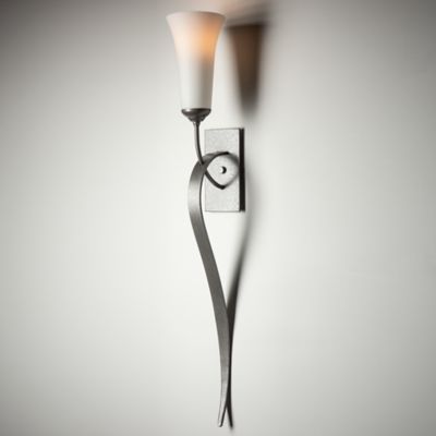 Sweeping Taper Wall Sconce With Glass