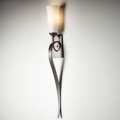 Sweeping Taper Wall Sconce With Glass