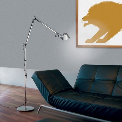 Shown in Aluminum finish, LED Option, in use, lit