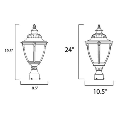 Morrow Bay Post Light by Maxim Lighting at