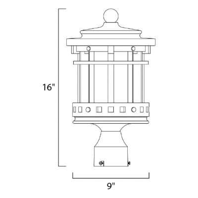Santa Barbara Light Post by Maxim Lighting at Lumens.com