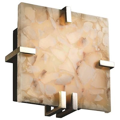 Alabaster Rocks! Clips Square Wall Sconce