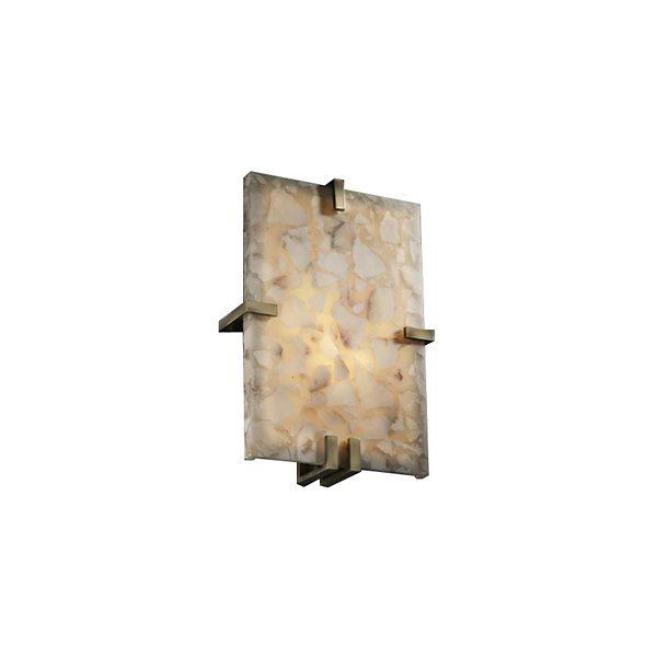 Alabaster Rocks! Clips Rectangle Wall Sconce