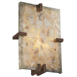 Alabaster Rocks! Clips Rectangle Wall Sconce