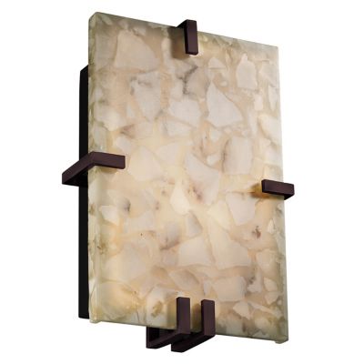 Alabaster Rocks! Clips Rectangle Wall Sconce