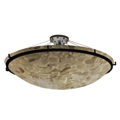 Alabaster Rocks! Semi-Flush Bowl with Ring