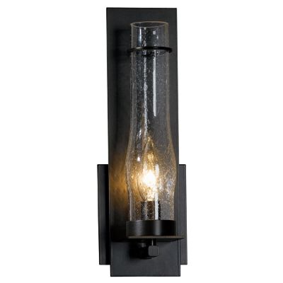 New Town Wall Sconce with Seedy Hurricane Clear Glass