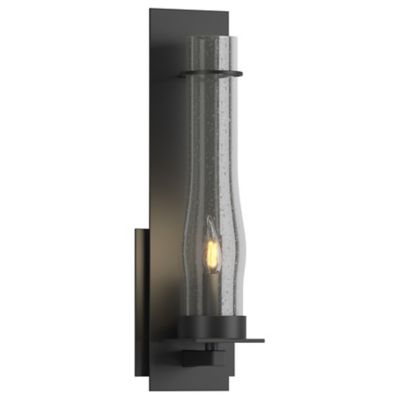 New Town Wall Sconce with Seedy Hurricane Clear Glass