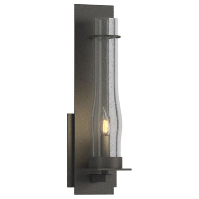 New Town Wall Sconce with Seedy Hurricane Clear Glass