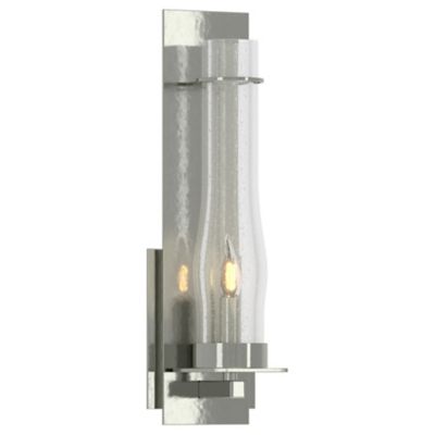 New Town Wall Sconce with Seedy Hurricane Clear Glass