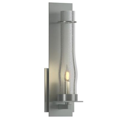 New Town Wall Sconce with Seedy Hurricane Clear Glass